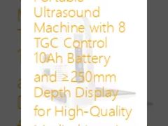 Máquina de ultrasonido portátil con control TGC de 8, batería de 10Ah y pantalla de profundidad ≥250mm para imágenes médicas de alta calidad