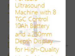 Máquina de ultrasonido portátil con control TGC de 8, batería de 10Ah y pantalla de profundidad ≥250mm para imágenes médicas de alta calidad